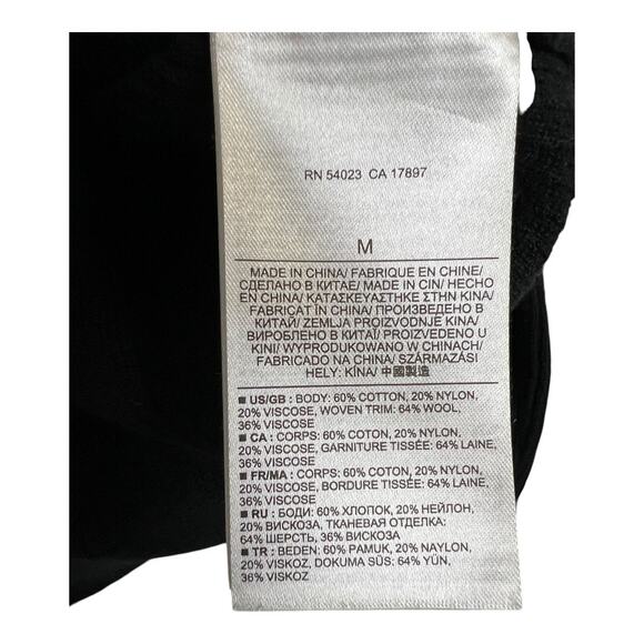 Banana Republic Mens High Neck Sweater M Medium Black Wool Blend Ribbed Preppy - Picture 4 of 5